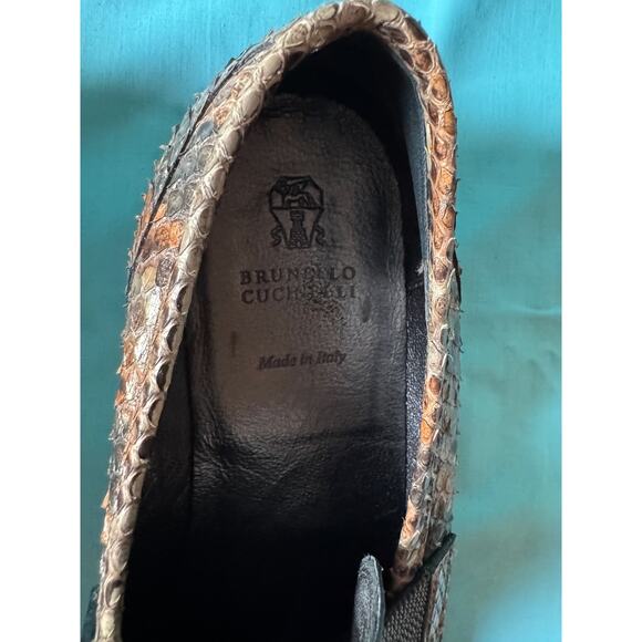 Brunello Cucinelli Python Loafers with Monili Strap, Women's size 38 - Picture 11 of 11